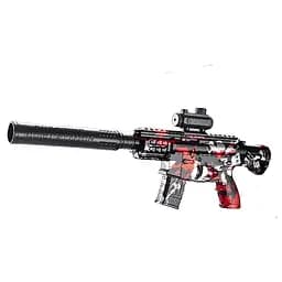 Автомат F328 A-3, механический, стреляющий орбизами, глушитель, красный цвет