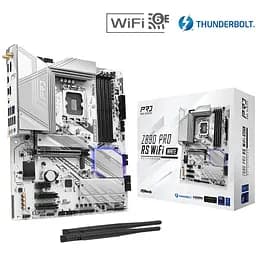 AsRock Z890 PRO RS WIFI WHITE (1851/Z890, 4*DDR5, PCIex16, HDMI/DP/TB4, 4xSATA, 4xM.2, 2.5Glan, 7.1c - мініатюра 6