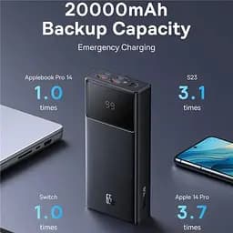 Портативний ЗП Power Bank Baseus Star-Lord Digital Display 65W 20000 mAh (P10022906113-00) Cluster Black - мініатюра 5