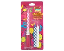 Свічка музична Happy Birthday to You, 7x0.8 см, 3 шт. (В асортименті)