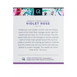 Масажна свічка Exotiq Massage Candle Violet Rose 200 г - мініатюра 5