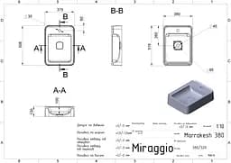 Умивальник Miraggio Marrakesh 380 mirasoft 0001103, Білий матовий - мініатюра 5