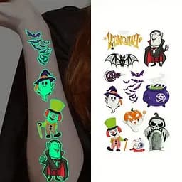 Набір тимчасових тату "Halloween glow №2" Fresh Tattoo kids-tatto-halloween-g2 - мініатюра 2