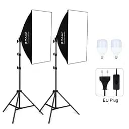 Комплект PULUZ PKT3133EU 2 софтбокси, 2 стійки, 2 LED лампи