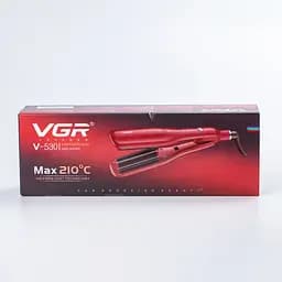 Плойка-гофре VGR V-530 глибока хвиля з керамічним покриттям, червоний VGR HPV530 - мініатюра 9