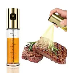 Распылитель диспенсер бутылка спрей для масла, уксуса, соусов, 100 мл стекло, Kitchen Master Золотистый 86131