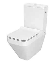 Унітаз підлоговий прямокутний Cersanit Crea K114-022 CleanOn з сидінням Slim дюропласт soft close без бачка 30412