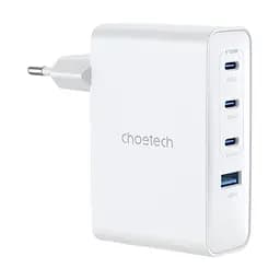 Сетевое зарядное устройство Choetech PD9002 PD100W GAN USB-A+3xUSB-C White (43-00172)