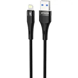 Кабель Proove Light Silicone Plus USB to Lightning 2.4A (1m) black (CCLS12001101)