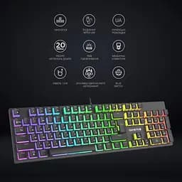 Клавіатура GamePro MK85R Red Switch RGB USB Black (MK85R) - мініатюра 11
