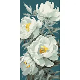 Картина за номерами Білі півонії 13093-AC 40х80 см, з металізованими фарбами