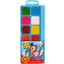 Дитяча акварель "Travel Kids" ГАММА'UA 312084/TK 12 кольорів, медова, 19х7 см