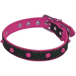 Ошейник для собак Croci Fluo Jeans, экокожа, джинс, 40х2 см, розовый (C5079946)