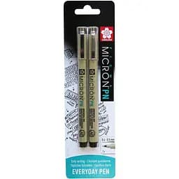 Набор ручек PIGMA MICRON PN 2шт Черный (линия 0.4-0.5мм) Sakura