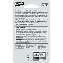 Бальзам для губ Carmex Tube Peach&Mango зі смаком персика й манго 10 г - мініатюра 3
