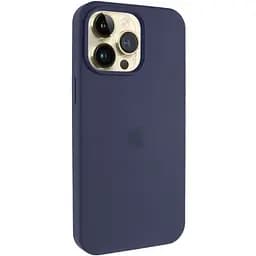 Чохол Epik Silicone Case AA Logo with MagSafe для Apple iPhone 13 Pro Max 6.7 Темно-синій/Midnight blue