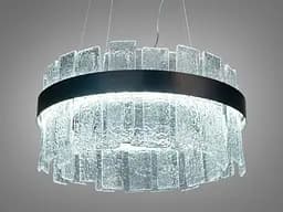 Люстра стельова LED Diasha 817/400PB, 90W, 4950 лм, чорний, кришталева, для коридору, вітальні, спальні, кухні, офісу