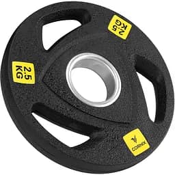 Диск олимпийский Cornix 1 x 2.5 кг 51 мм металлический, прорезиненный Black XR-0424