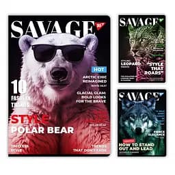 Набір зошитів для записів А4 Yes Savage 96 аркушів в клітку 3 шт. (682009)