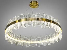 Люстра стельова LED LUXON Diasha 828/800BR, 90W, хром, 4950 лм, регульована висота, для кухні та інтер'єру - мініатюра 3