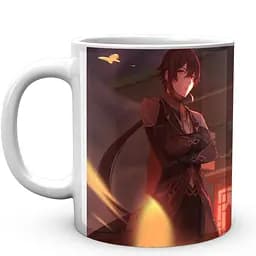 Кружка GeekLand Genshin Impact Геншин Импакт Чжун Ли Ху Тао GN 02.520 330 мл белая