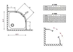 Душова кабіна Radaway Premium Plus A 90x90x190 скло фабрік 30403-01-06N - мініатюра 4
