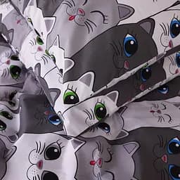 Наволочка MirSon Бязь 17-0635 Кот Батон 70х70 см серая (2200009376030)