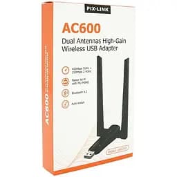 Бездротовий мережний адаптер Voltronic Wi-Fi-USB Merlion LV-UAC21, RTL8811CU, з 2-ма антенами 10см, 802.11 a/b/g/n, 600MB, 2.4 GHz, Blister Q50 - мініатюра 5