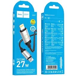 Дата кабель Hoco X117 Star Type-C to Lightning 27W (1m) Black - мініатюра 5