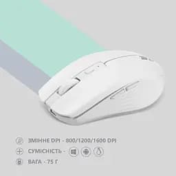 Комп'ютерна мишка 2E MF270 Silent Rechargeable Wireless White (2E-MF270WWH) - мініатюра 7