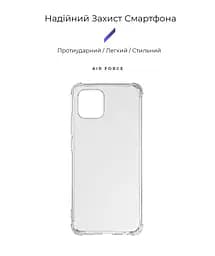 Прозрачный чехол для Samsung Galaxy A03 (A035) с защитой камеры и усиленными бортами, тонкий, силиконовый, бесцветный, ударопрочный, противоударный бампер с закрытой камерой, ArmorStandart (ARM65520) - мініатюра 2