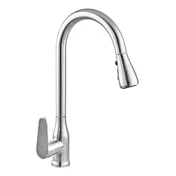 Смеситель для кухни с выдвижным изливом Zerix PUL-014 нержавеющая сталь ZX5034 Нержавеющая сталь