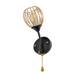 Бра Brille BL-967W/1 E27 BK+FG настінне накладне лофт