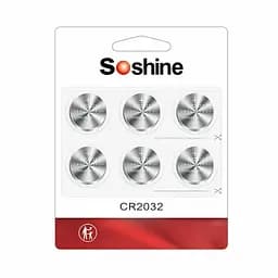 Батарейка Soshine CR2032 литиевая 3V 6 шт.