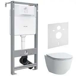 Комплект инсталляция 4 в 1 Volle Master Evo 212010 + унитаз Laufen Pro Rimless H8669570000001 с сидением Soft Close, Белый