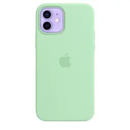 Чехол Silicone Case с MagSafe для Apple iPhone 12 / 12 Pro (Pistachio) ААА [57147]