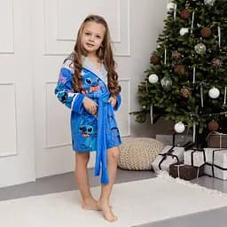 Халат дитячий з плюшевого велюру Stitch 18153 98-104 см