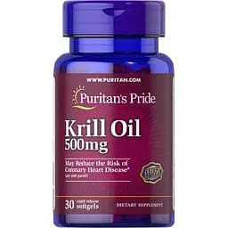 Жирні кислоти Puritan's Pride Krill Oil 500 mg, 30 капсул