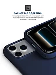 Силиконовый чехол с MagSafe для Apple iPhone 17 Pro, ICON2 MagCase, синий, противоударный, панель с мягкой подкладкой, защита всего корпуса, поддержка беспроводной зарядки, совместим с защитными стеклами и пленками, ArmorStandart (ARM86676) - мініатюра 5