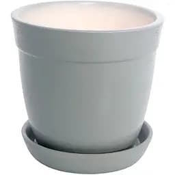 Керамічний горщик Nana Keramiks Глорія 2 л глянець сірий (gloria-2-ser)