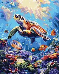 Набір для розпису по номерах Морський спокій, Ideyka, 40x50 см, КНО6660