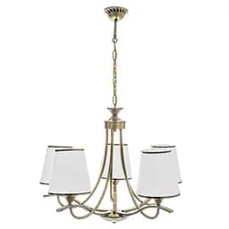 Люстра подвесная Brille прованс с абажуром E27 60W BZ (LK-621S/5)