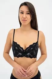 Бюстгальтер напівпоролон PATRICIA 019 359 08 Effetto Lingerie чорний-піон 90C