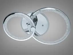 Стильна стельова LED-люстра для спальні Diasha 8180/2HR, хром, 55 W, 33x53 см, підсвітка - мініатюра 5