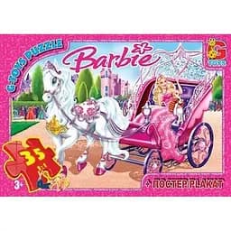 Пазлы детские Barbie G-Toys BA006, 35 элементов