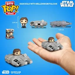 Набір фігурок Funko Bitty Pop! Star Wars  Han Solo аnd Millennium Falcon (83623) - мініатюра 4