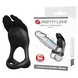 Виброкольцо для пары Pretty Love Silas, чёрное PRETTY LOVE BI-210318 103658