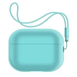 Силіконовий чохол для навушників Apple AirPods Pro 2 2022, Silicone Case with straps, бірюзовий, захисний чохол з ремінцем, ультратонкий і легкий, повний захист, з підвіскою, м"який силікон, ArmorStandart (ARM68615)