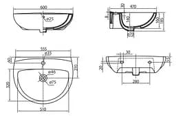 Раковина Kolo Freja 60x47 L71160000 - мініатюра 2