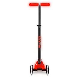 Самокат дитячий Micro Maxi Deluxe Glow LED Plus 3-колісний червона аура (MMD379) - мініатюра 2